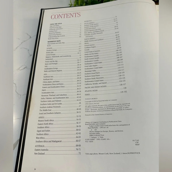 Rand  McNally Todays World Atlas Map World Hardcover EUC Cartographer - Picture 8 of 10